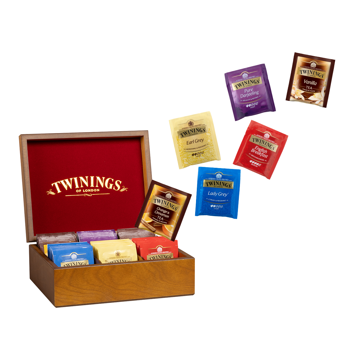  Twinings Schwarztee-Holzbox